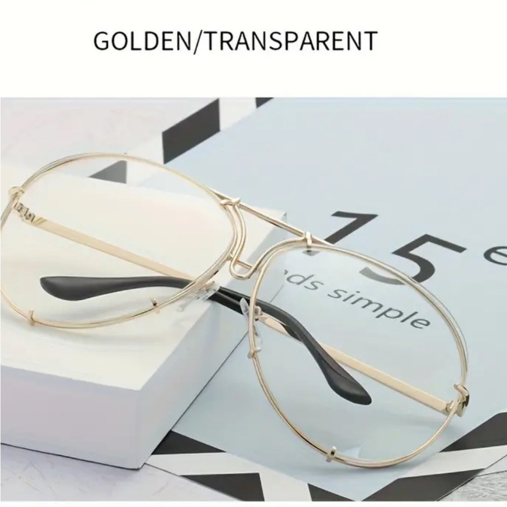Aviator Glasses Gold Frame